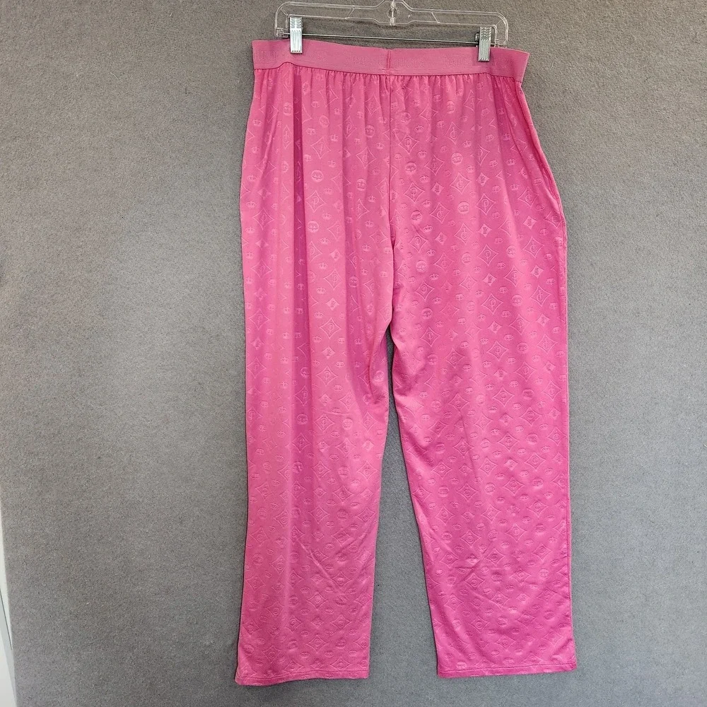 Juicy Couture Womens Pajama Pants‎ XL Pink Sleepwear Lounge Embossed